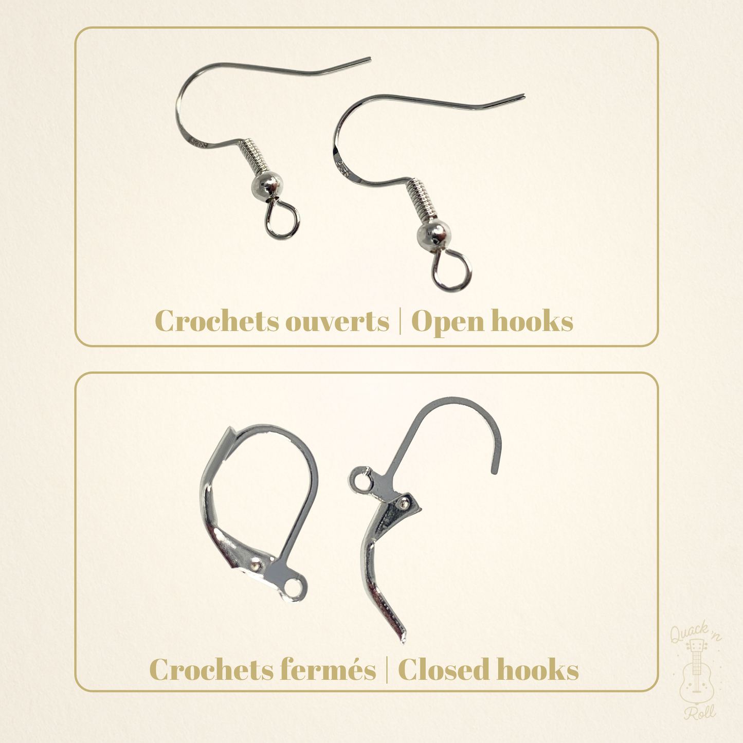 Crochets ouverts ou fermées en acier inoxydable