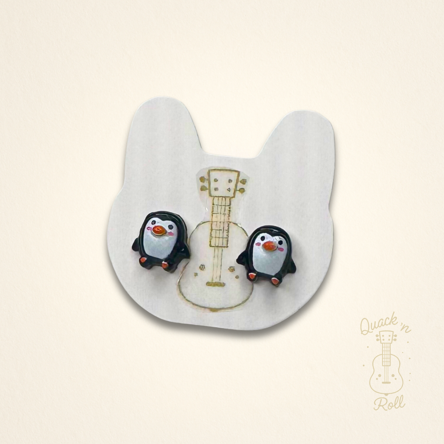 Boucle d'oreille Théo Banquise en noir