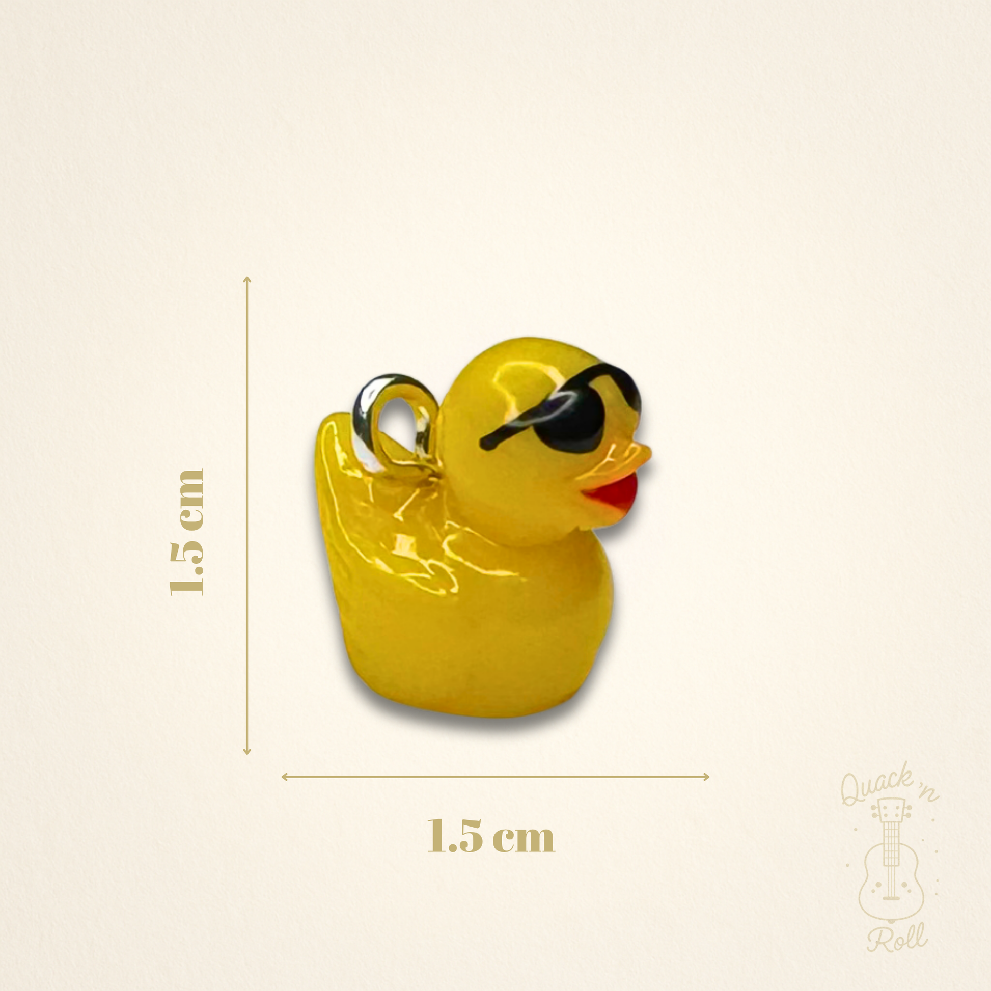 Figurine Ducky 1,5 x 1,5 cm , 1.6 g