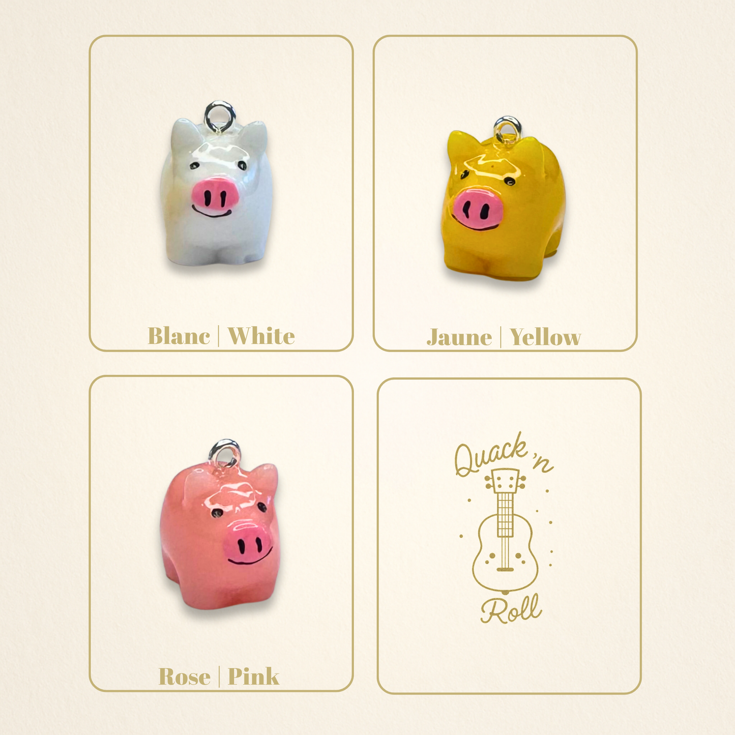 Marcel est disponible en blanc, jaune et rose